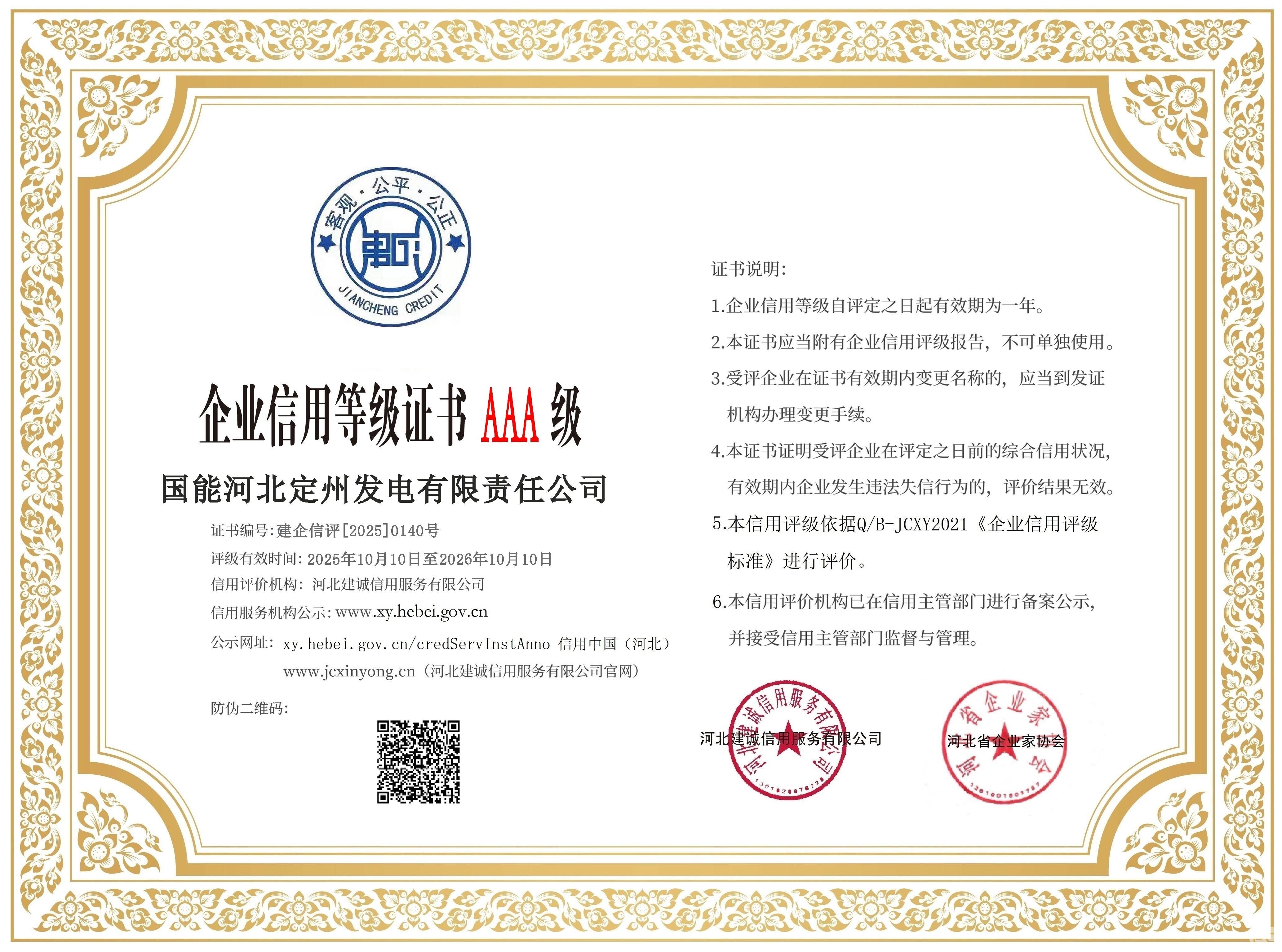 20250140国能河北定州发电有限责任公司